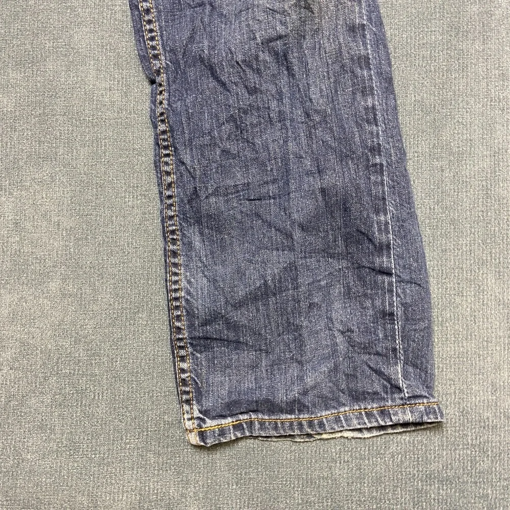 Levi's Jeans Mens 32x32 Blue Denim Cotton Stretch Straight Leg Zip Fly 5 Pockets